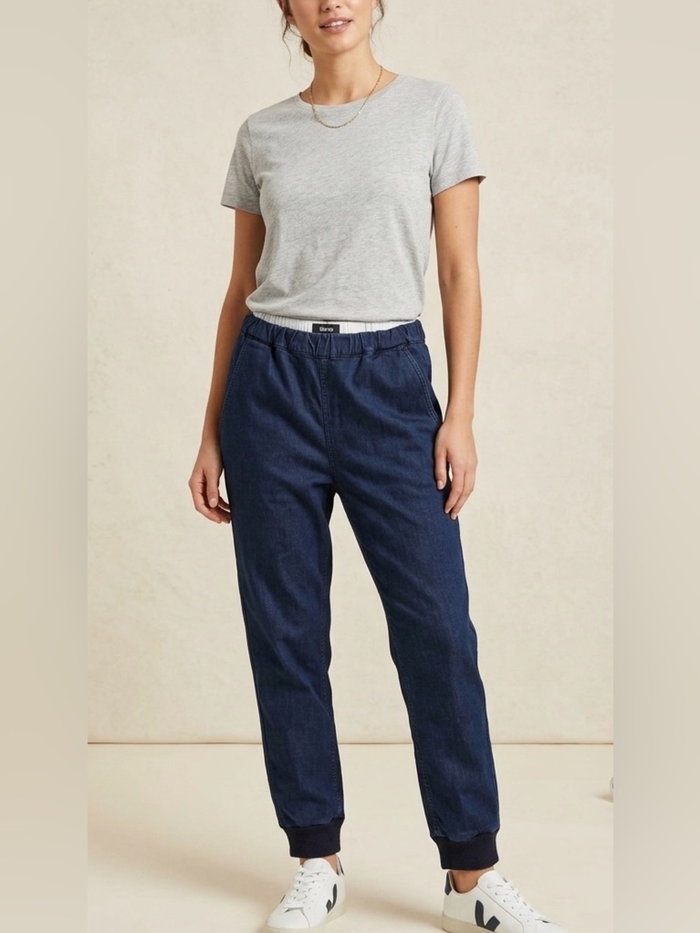 Né-net Japanese Indigo Blue Cropped Balloon Jogger Pants Size 2